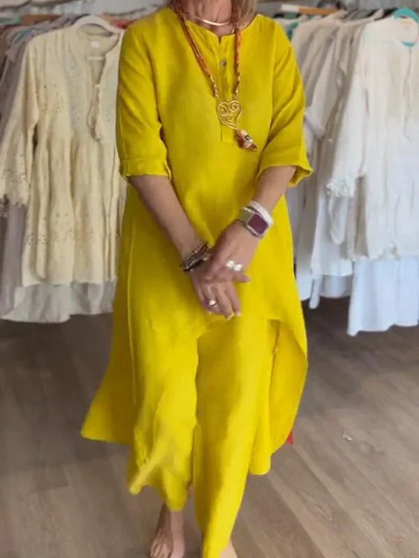 Lita - Casula set bestaande uit linnen top en broek