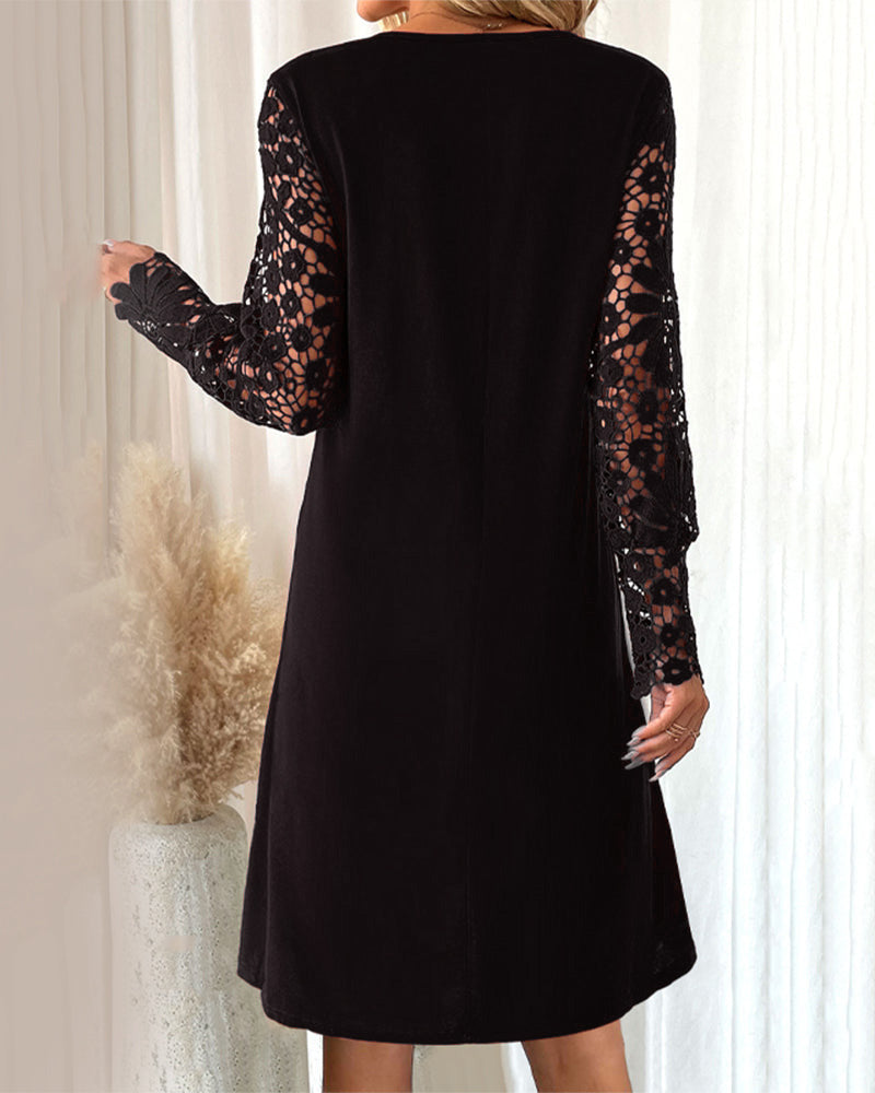 Blair - Elegante jurk met kanten mouwen
