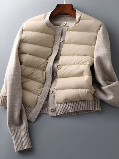 Goudkleurig modern en veelzijdig winterjack