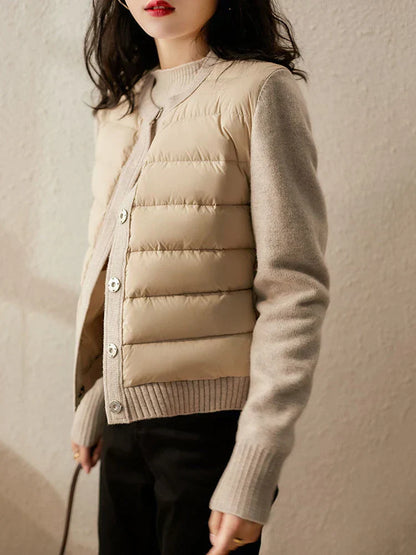 Goudkleurig modern en veelzijdig winterjack