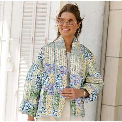 Beatriz - Casual patchwork gewatteerd jack